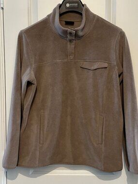 32° Heat Taupe Fleece Pullover Jacket L